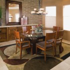 Dining room accessorized with geometric design style