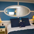 Cozy blue bedroom