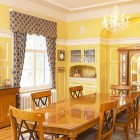 Opulent dining room with cabinet