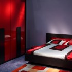 Purple Room with Red Cabinet