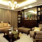 Dark cabinet in good living room