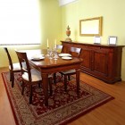 Classic dining room with low cabinet