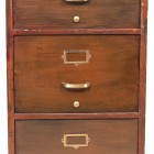 Antique Looking Wood Filing Cabinet