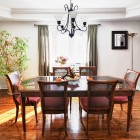 Dining room with interesting floor