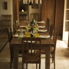 Dining room with wood floor