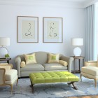Wood inlays with rug
