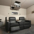 Home Theatre chairs and projector