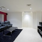 WHite home media room