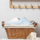 Wicker Basket in Laundry Room