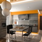 Modern grey line style  with light-weight tables and chairs