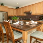 Warm and inviting tables and chairs