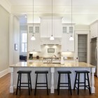 Beautiful kitchen with stools